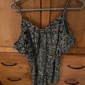 Black and white romper